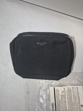 NWT Gucci Black Canvas Men's Toiletry Pouch